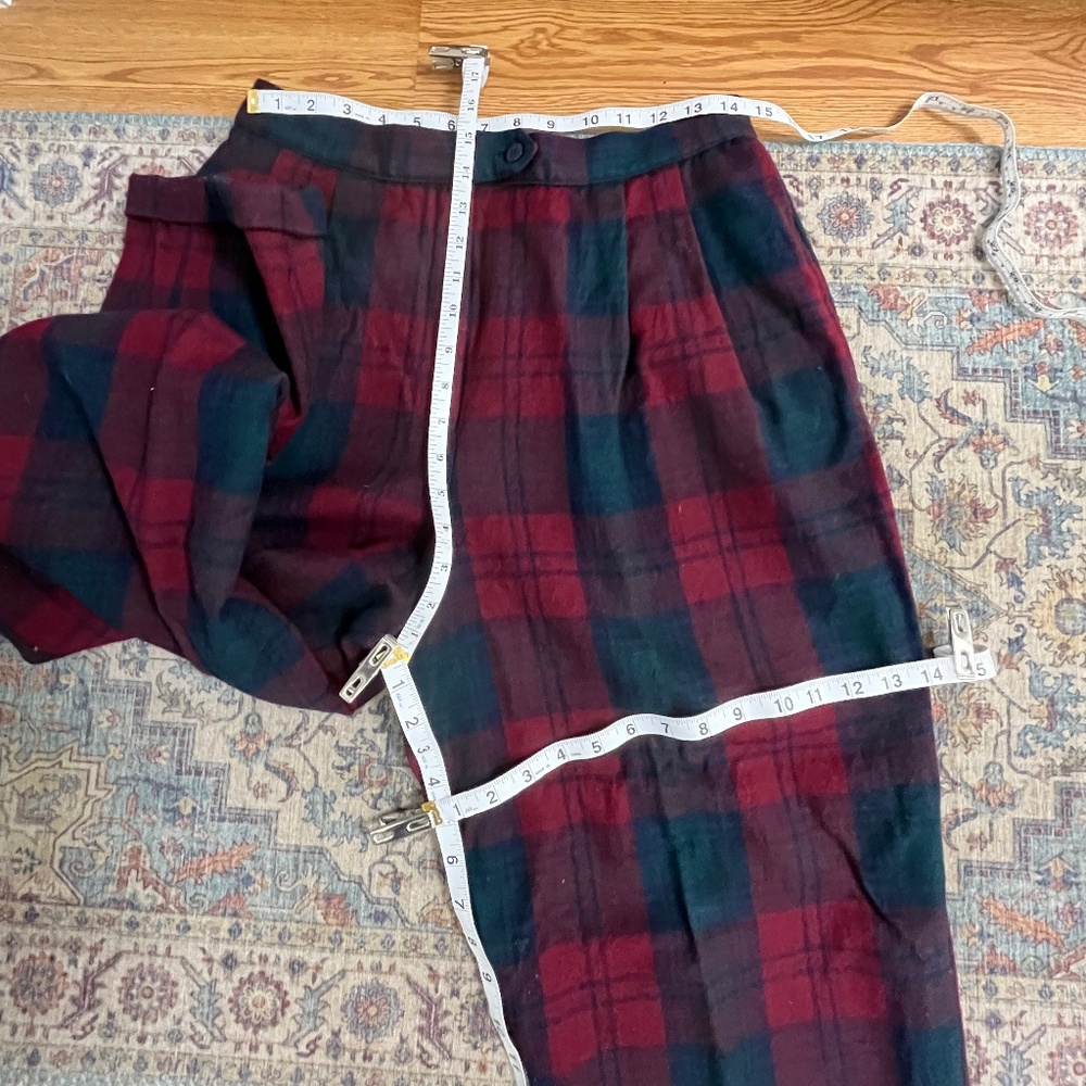 VTG Giorgio Sant' Angelo Wool Plaid Lined 14 x 27.5L - Picture 15 of 16
